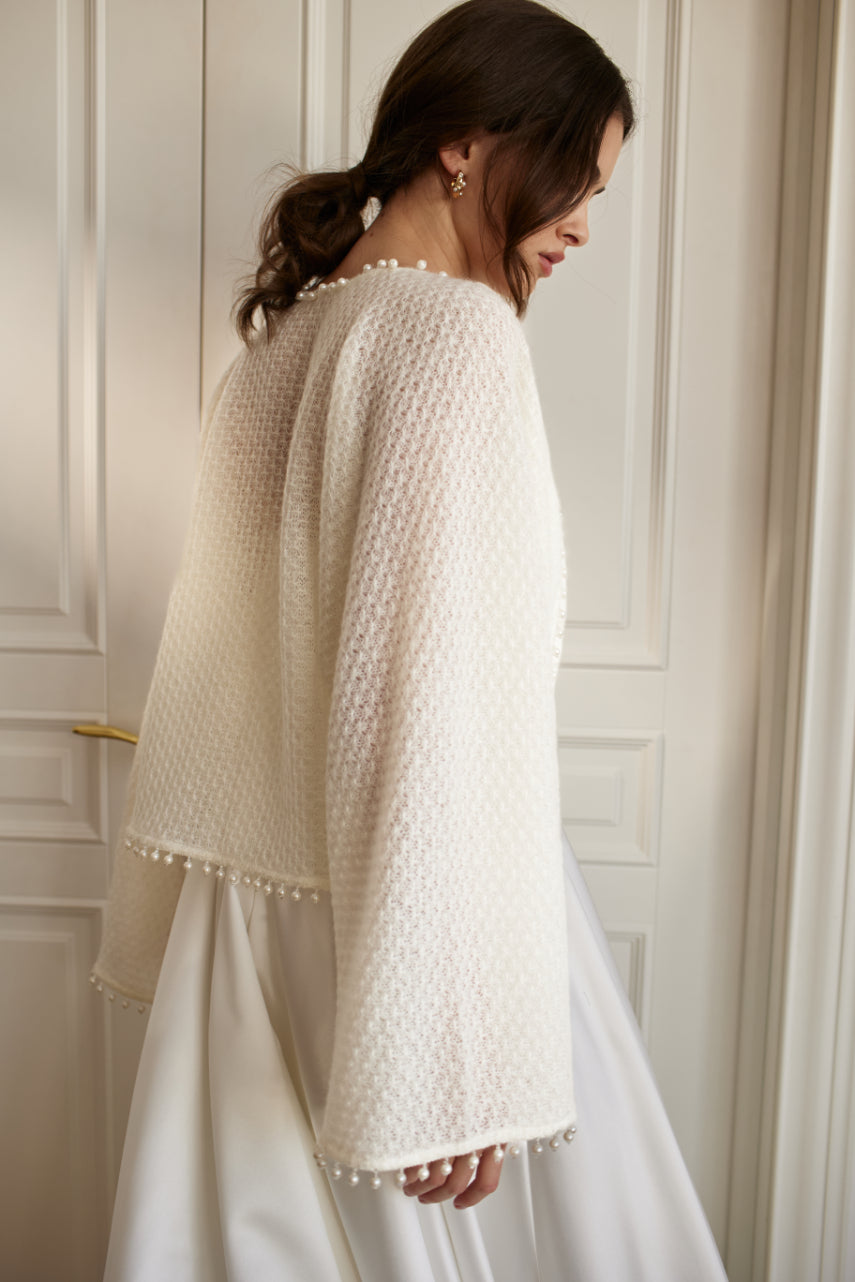 Cover Up Top – Long Sleeve Wedding Dress Topper & Bridal Party Look