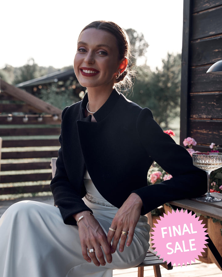 Evening formal jacket in black