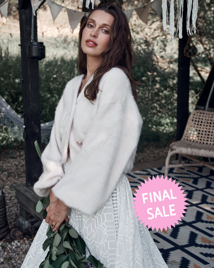 Blush Vegan Angora Wedding Cardigan