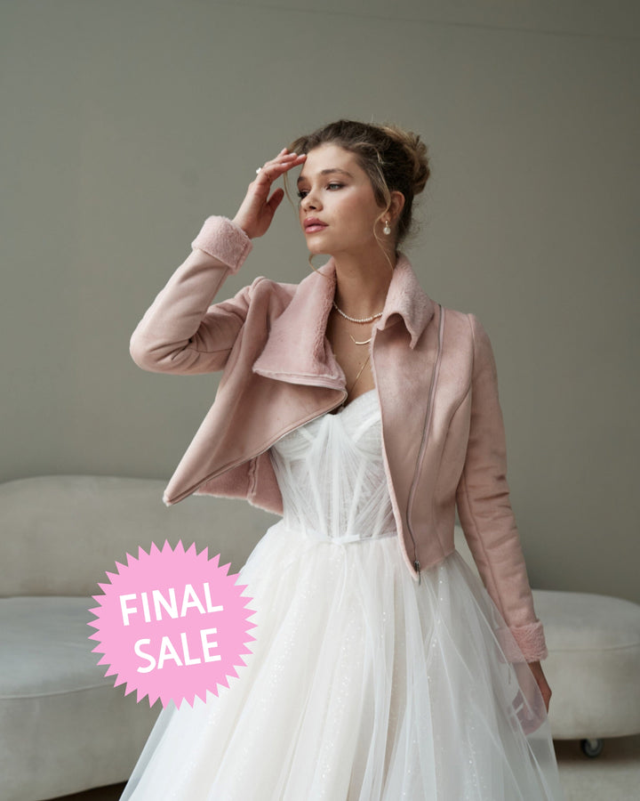 Wedding Bridal Faux Fur Cardigan. Wedding coat