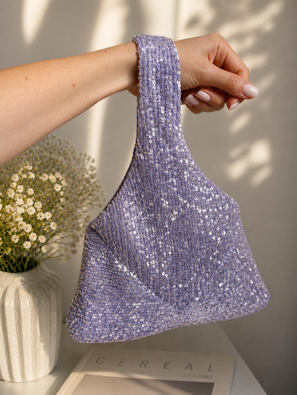 Sage Green Evening Bag Sequin Party Purse Statement Handbag