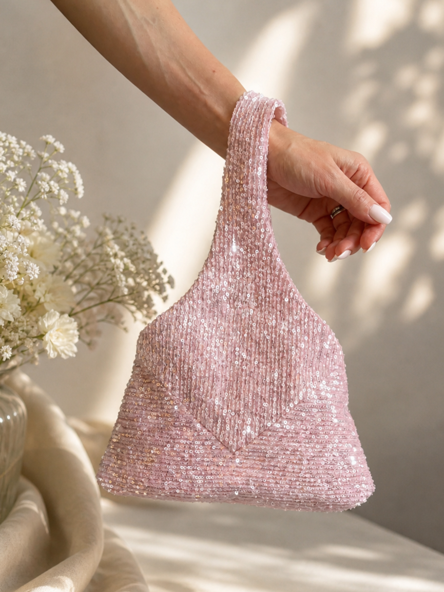 Sage Green Evening Bag Sequin Party Purse Statement Handbag