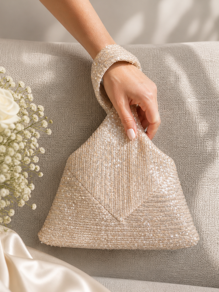 Sage Green Evening Bag Sequin Party Purse Statement Handbag