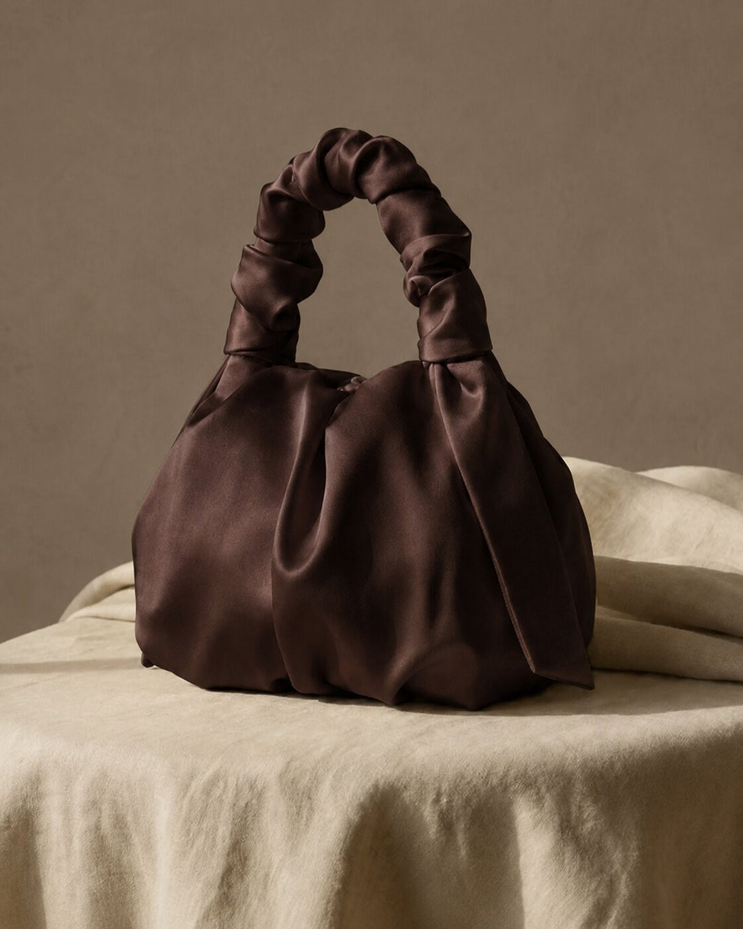 Bridal satin knot bag wedding clutch purse elegant evening handbag for bride
