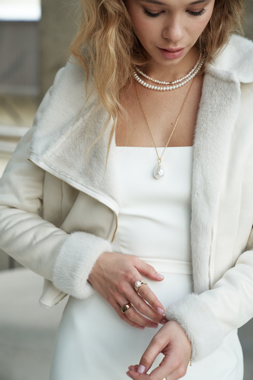 Wedding Fur Stole Bridal Wrap Jacket Wedding Dress Layer