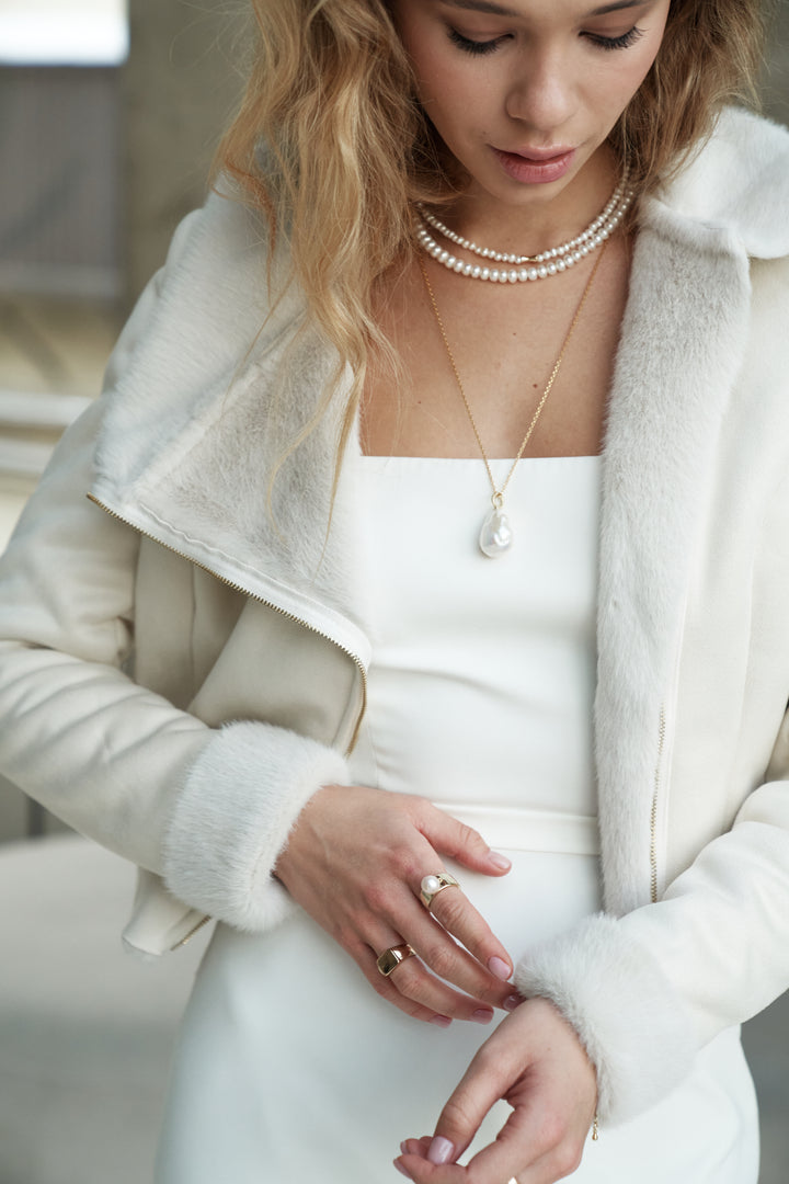 Wedding Fur Stole Bridal Wrap Jacket Wedding Dress Layer