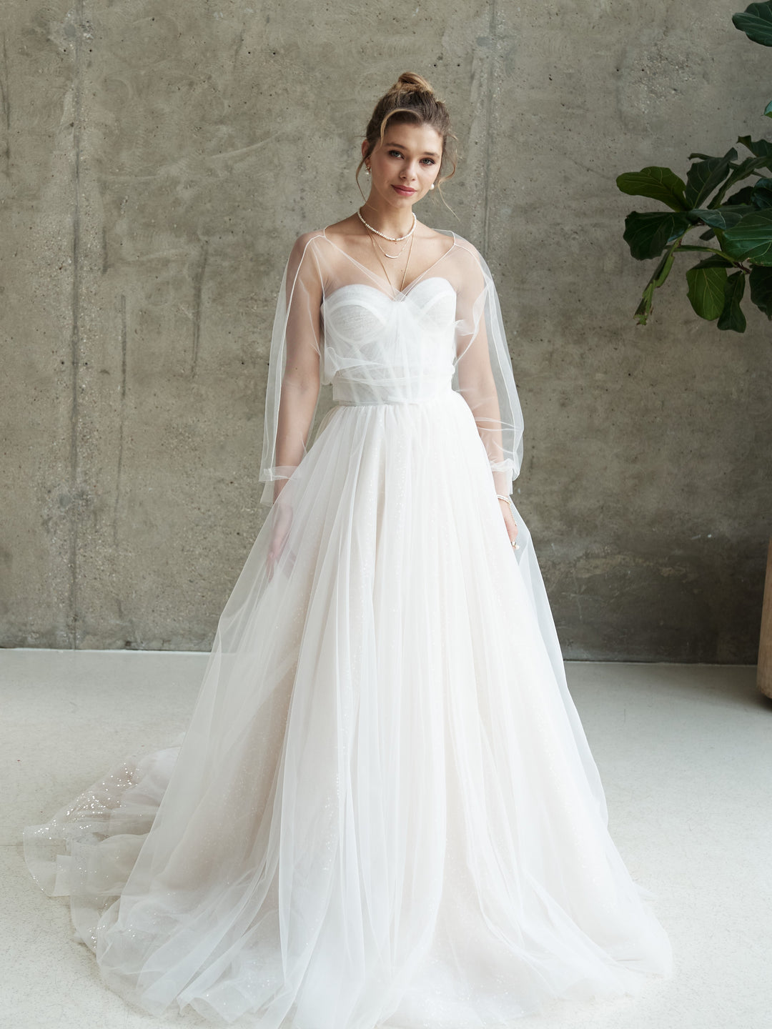 Bridal tulle wrap white bolero elegant blouse summer wedding top