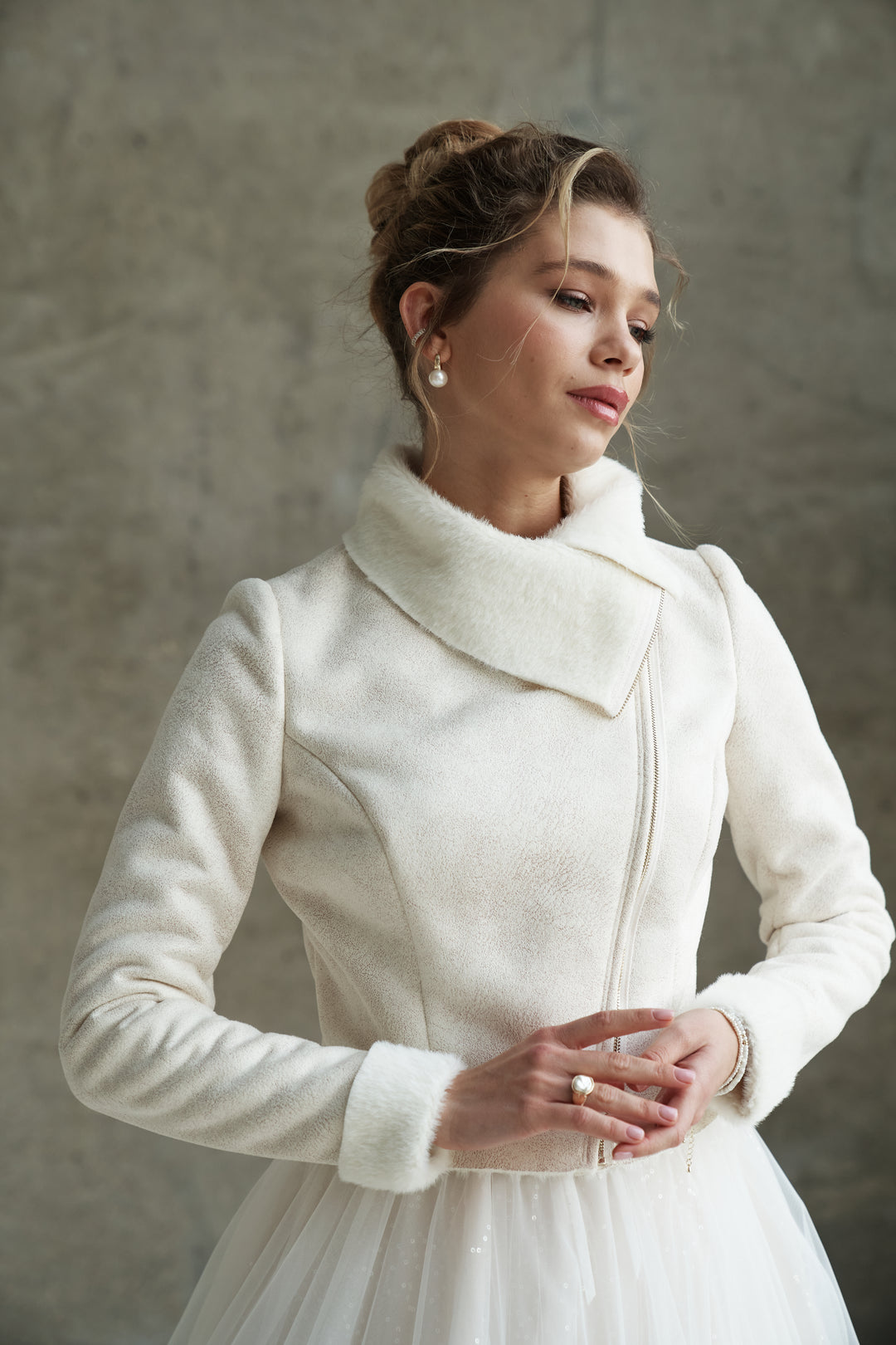 Wedding Fur Stole Bridal Wrap Jacket Wedding Dress Layer