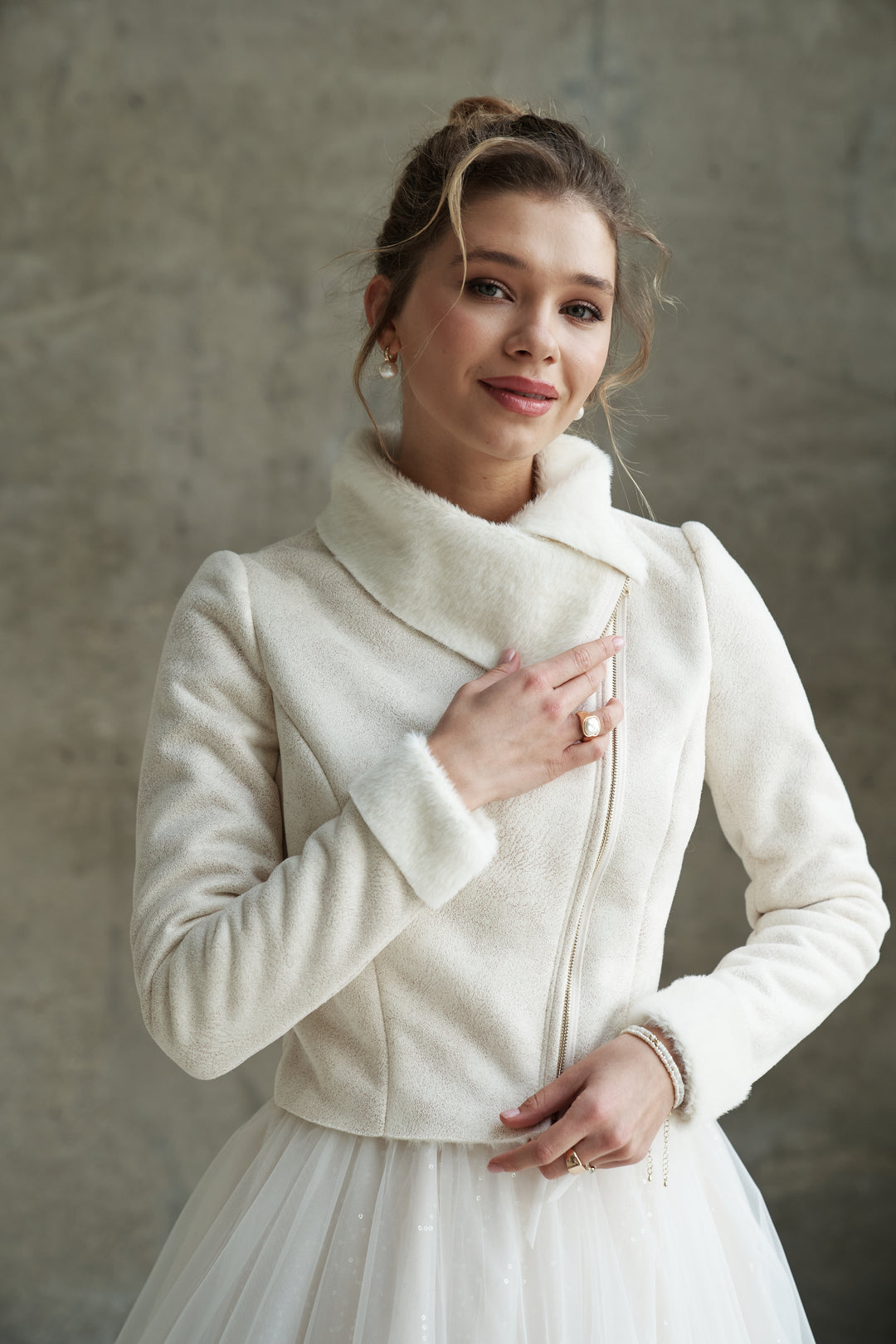 Wedding Fur Stole Bridal Wrap Jacket Wedding Dress Layer