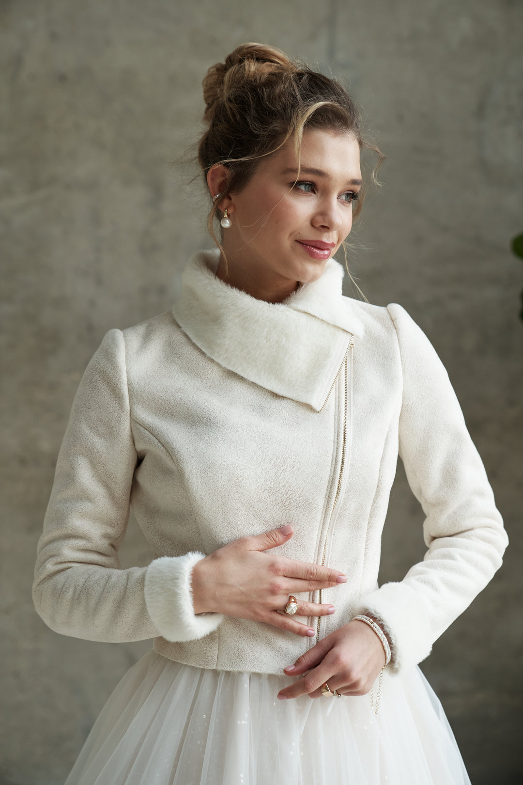 Wedding Fur Stole Bridal Wrap Jacket Wedding Dress Layer