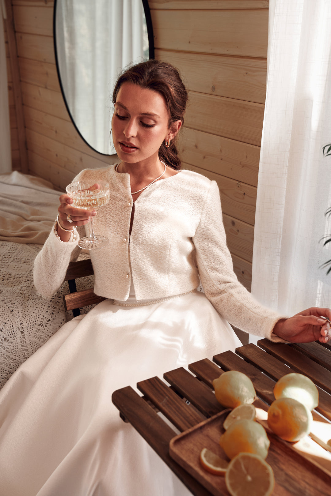 Wedding Dress Topper Bridal Jacket Soft Knit Cover Up Ivory Wedding Layer For Bride