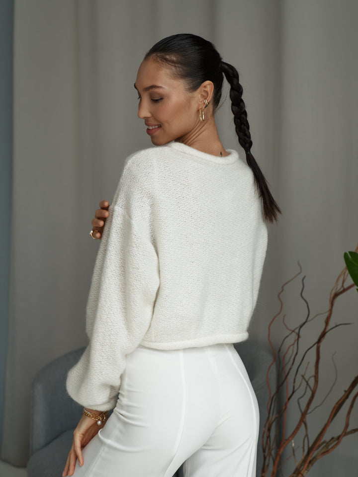 Wedding cover up long sleeve ivory topper wool jacket for bridal dress