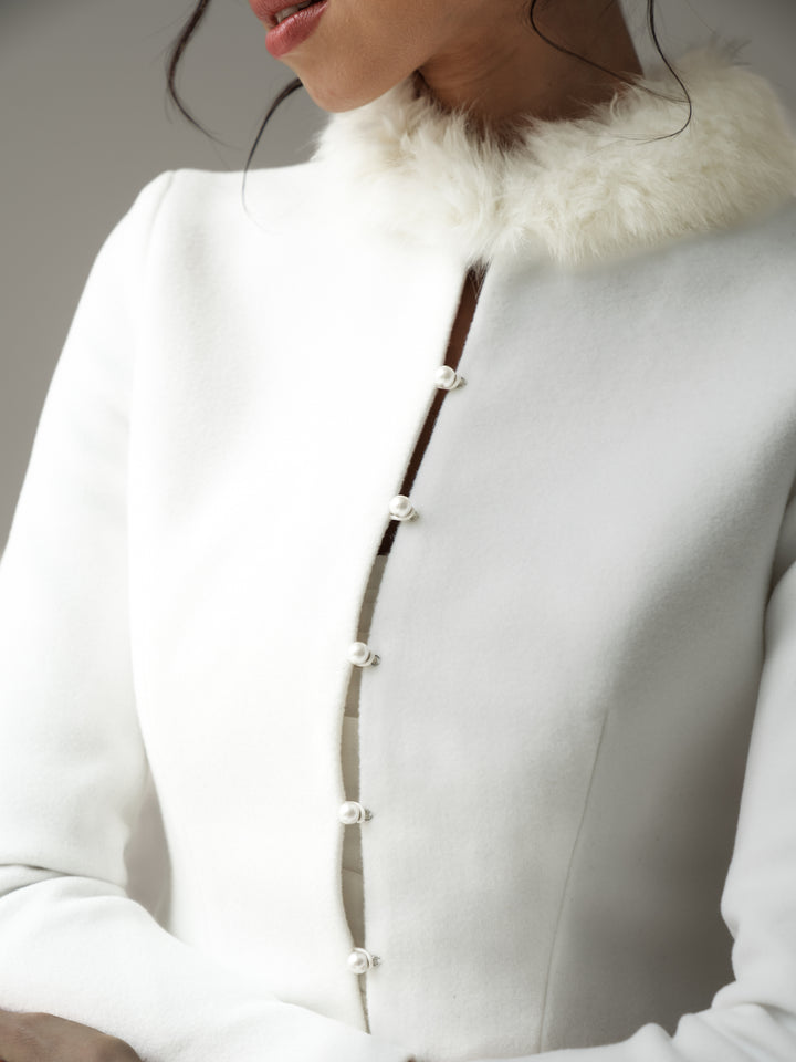 Wedding Dress Layer Winter Bridal Cape White Blazer for Wedding