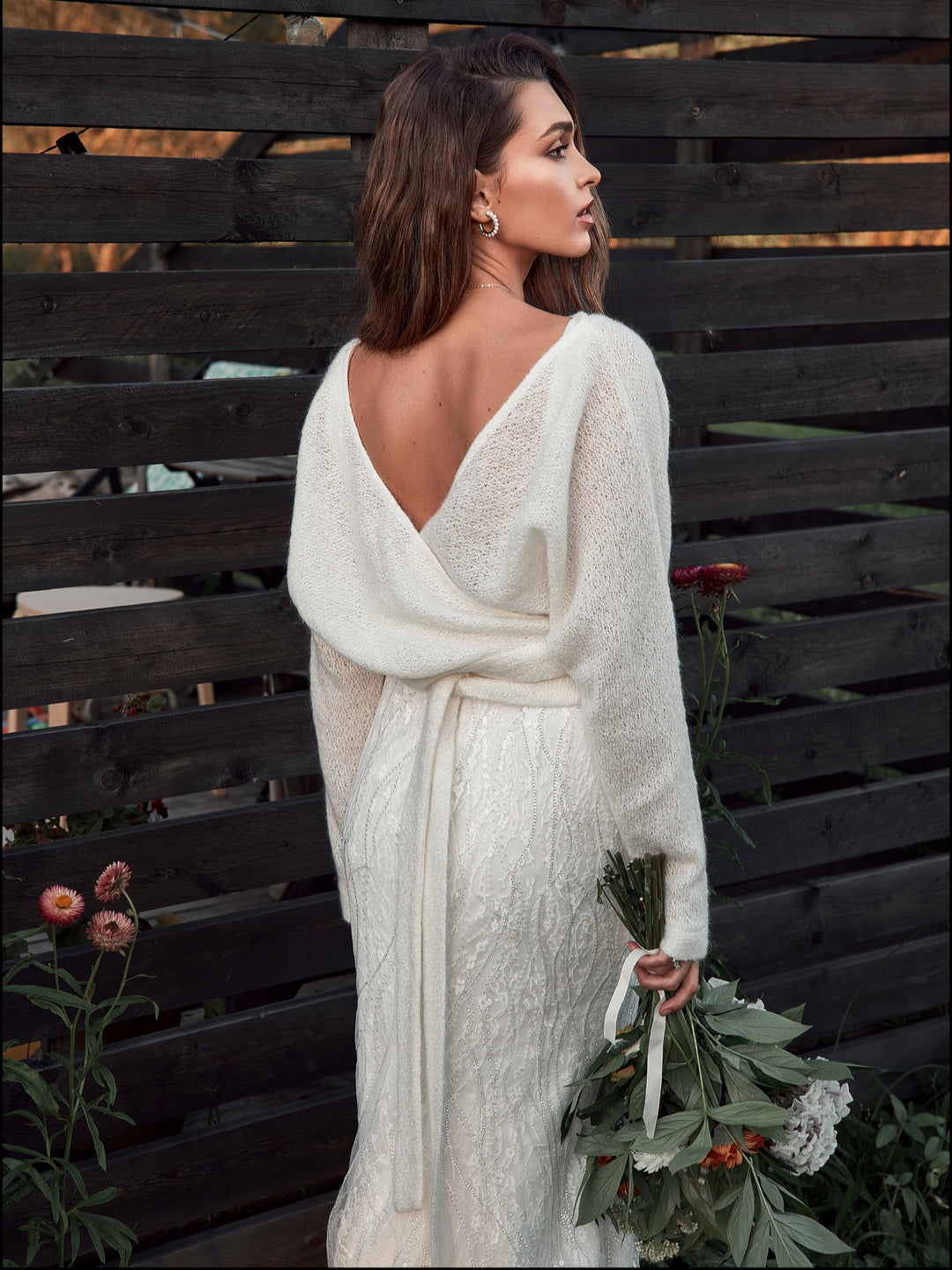 wedding dress lace cardigan Amazon.com: Bridal Sweater, Wedding Knitted Pullover, Bridal Ivory Cardigan, Knitted Sweater for Wedding Dress, Bridal Top, Cover Up for Bride, Sweater with Lace Decoration, Wedding Attire, Bridal Outerwear (L) : Clothing, Shoes