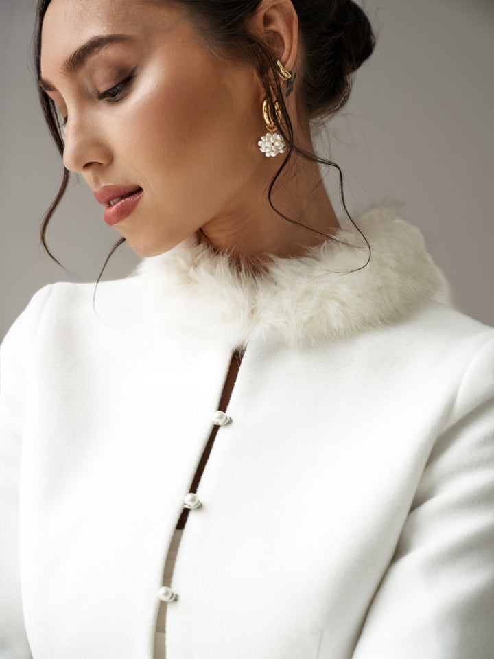 Wedding Dress Layer Winter Bridal Cape White Blazer for Wedding