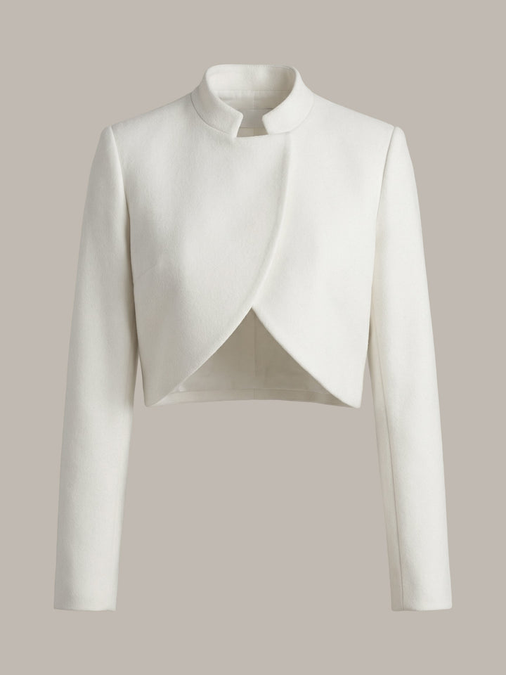 Bridal jacket wedding dress cover up cropped cashmere coat elegant topper for bride