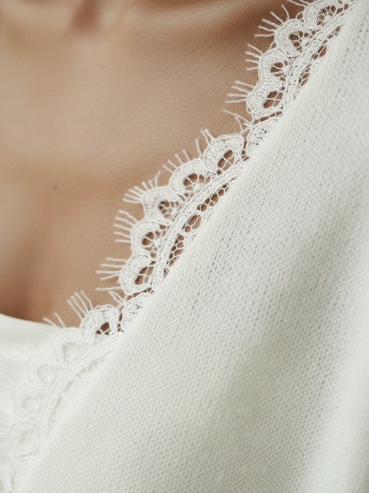 Bridal Knit Top Ivory Mohair Convertible Wedding Cover Up Lace Open Back Layer