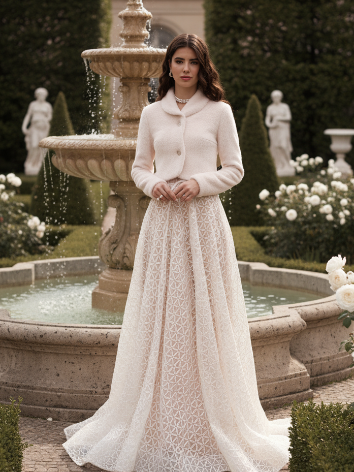 Bride Wedding Cover up Blush Topper Vegan Angora Jacket Bridal Wear