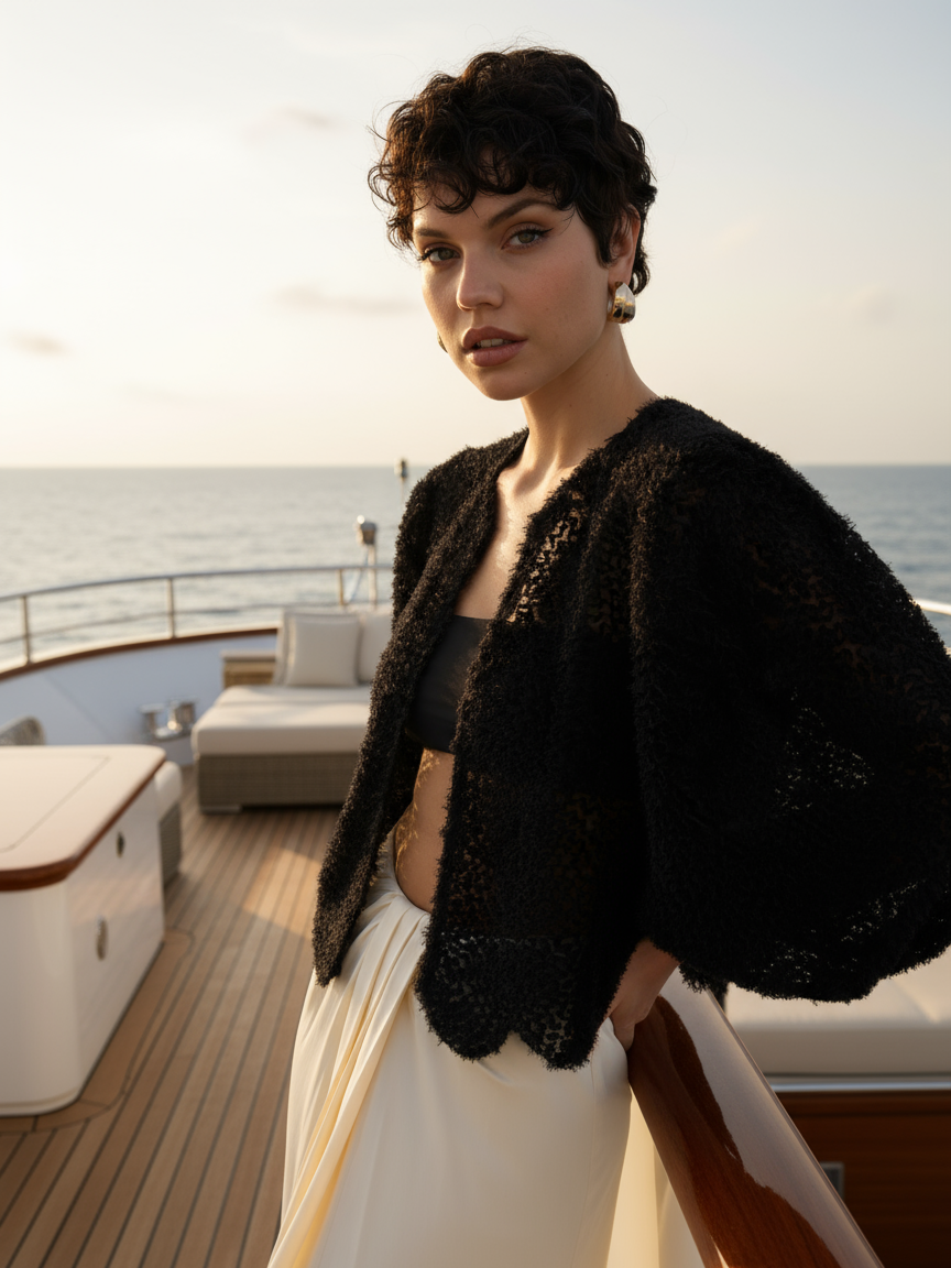 Black tulle topper wedding jacket light bolero for bridal gown