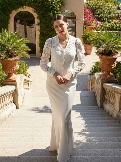 White blazer lace wedding jacket sheer bridal topper for dress