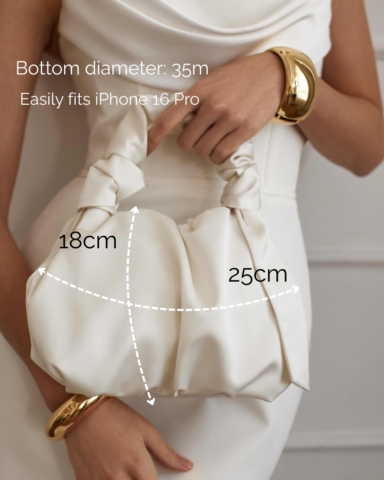 Elegant Satin Bridal Knot Bag – Wedding Clutch & Mini Shoulder