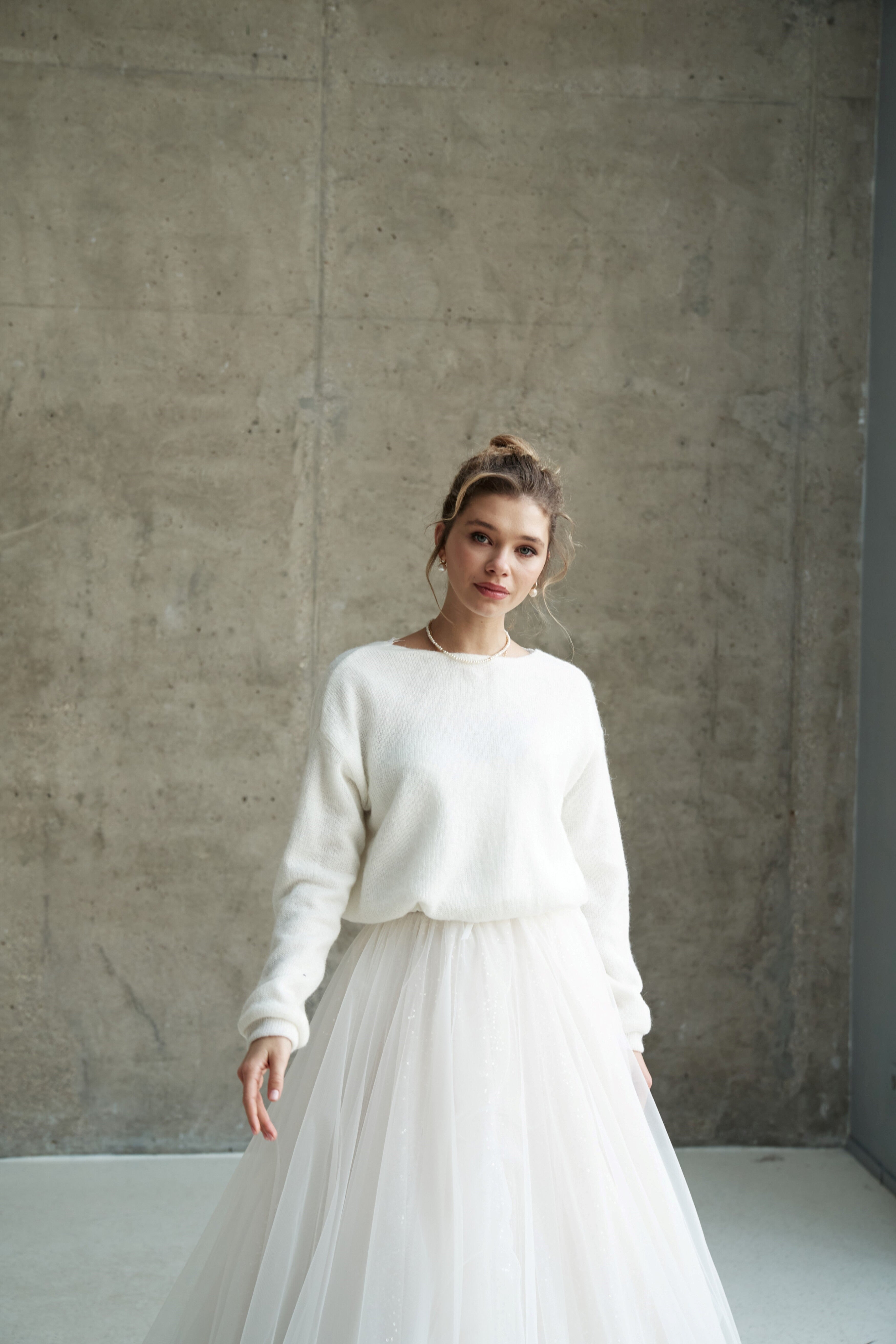 Bridal Sweater with Lace - ArtPodium Studio