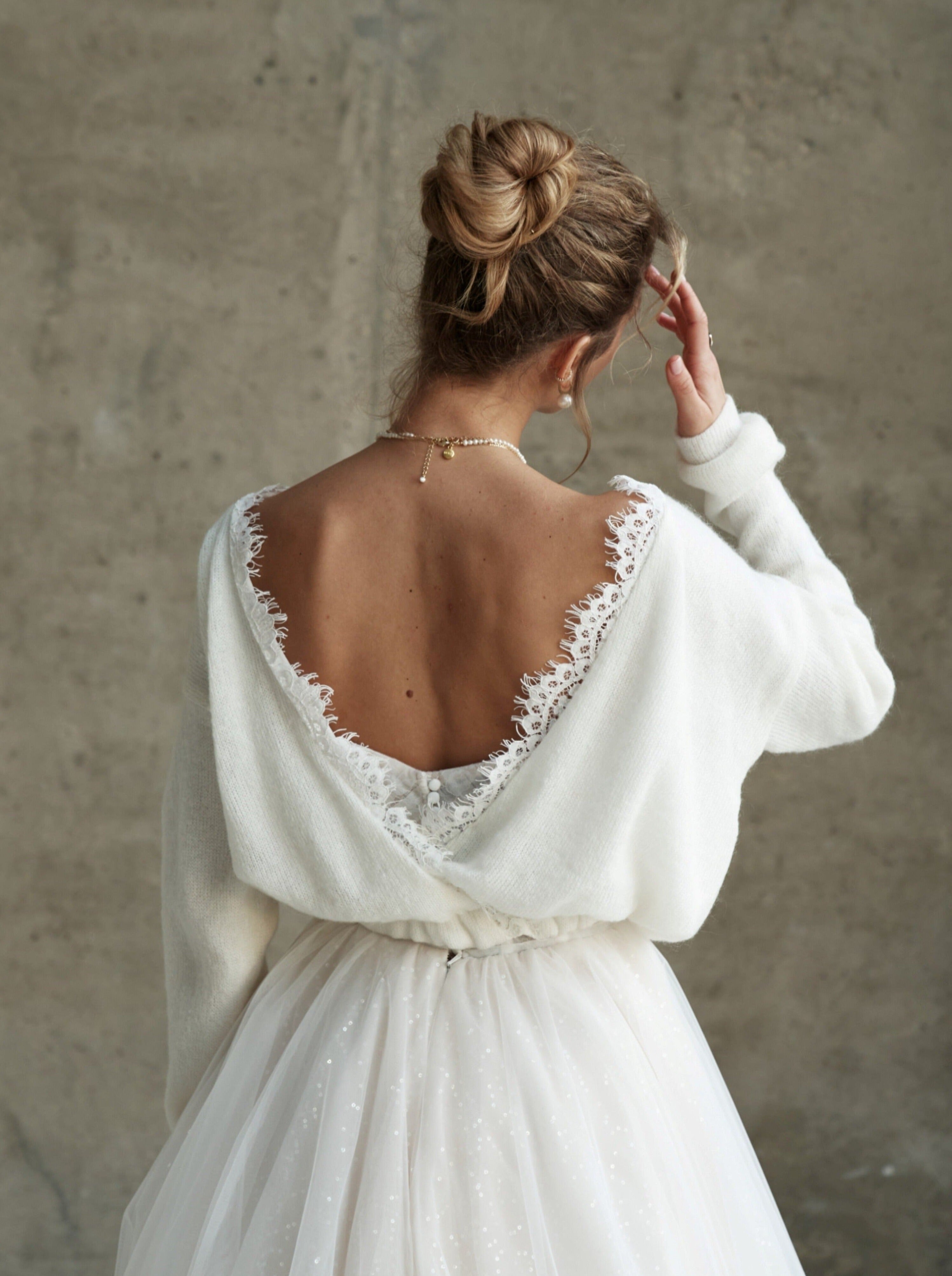 Bridal Sweater with Lace - ArtPodium Studio