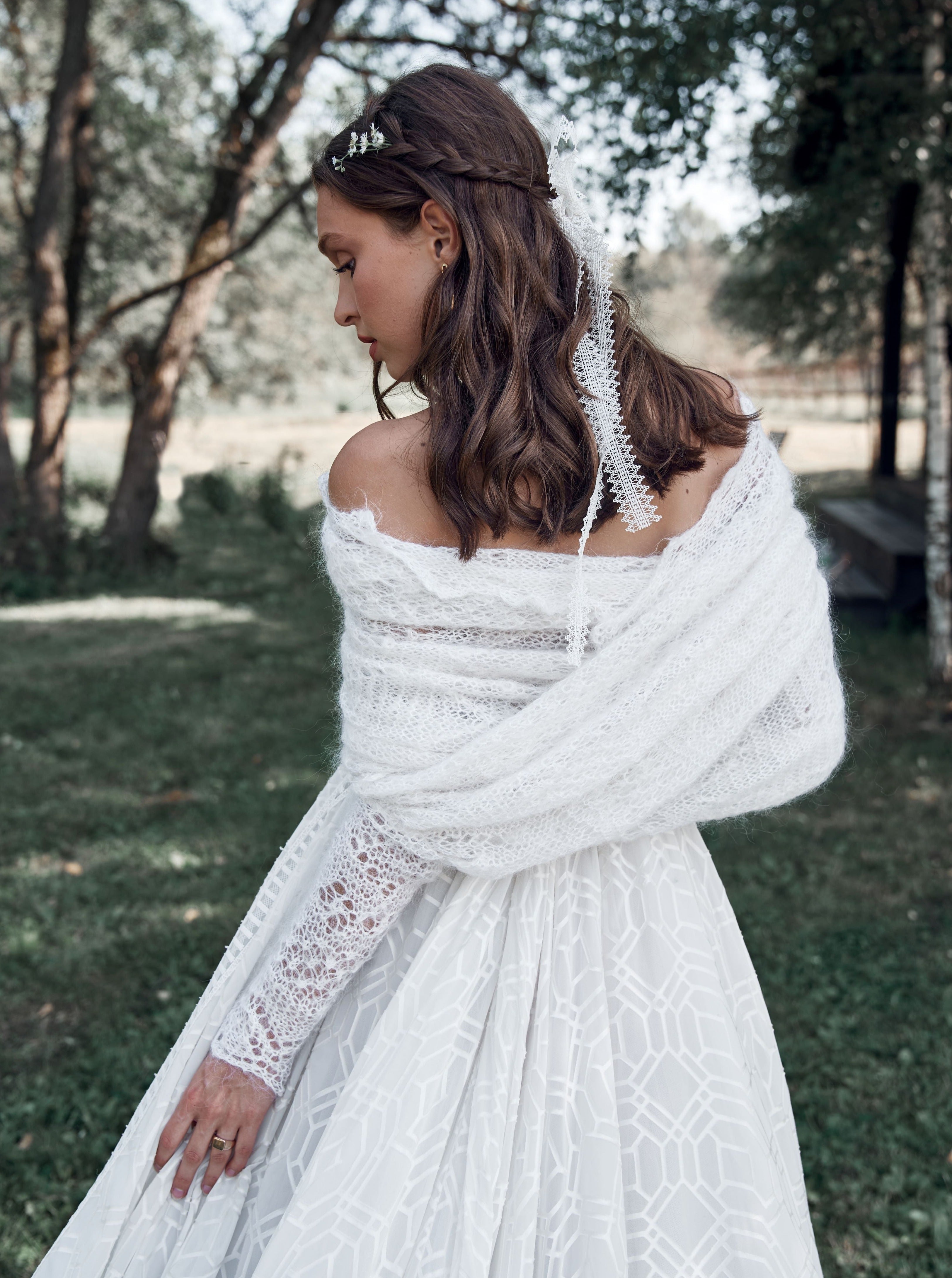 Handmade knitted shawl